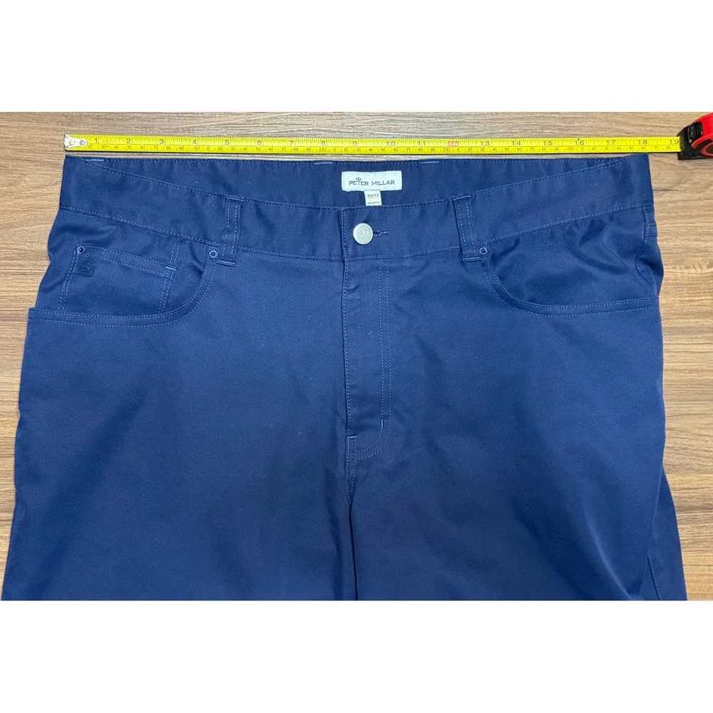 Peter Millar EB66 Performance Five-Pocket Pants Navy Blue Sz 36/30 (ME0EB66FB)